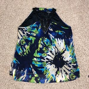 Lane Bryant floral short sleeved blouse